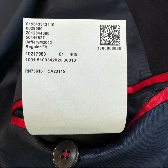 Hugo Boss Men's Blue Suit Jacket 36R Wool Stretch Regular Fit 2 Button Superflex - Picture 13 of 15